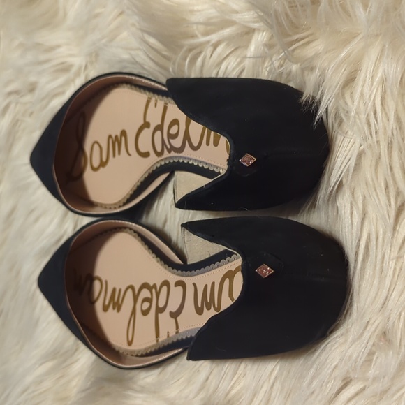 Black suede Sam Edelman flats sz 9.5 - Picture 5 of 7